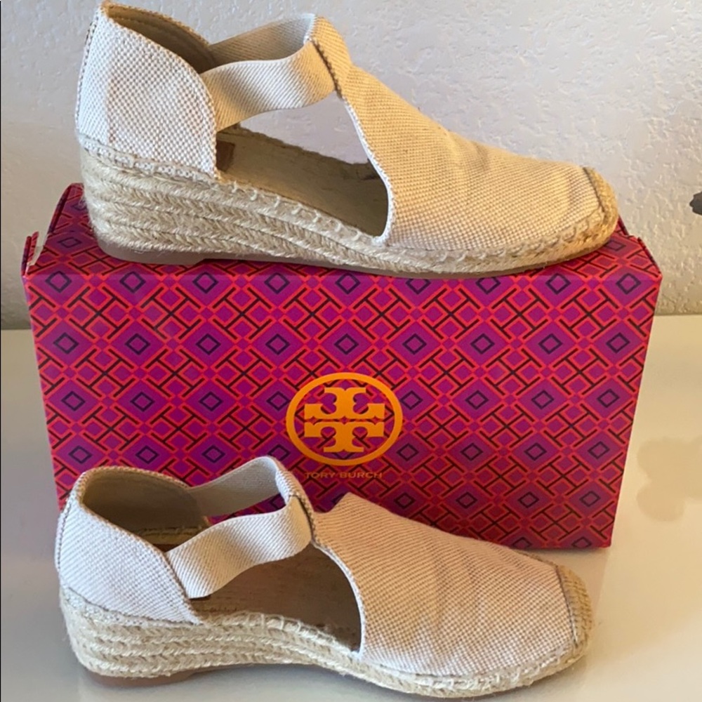 Near new Tory Burch Wedge Espradilles- size 9
